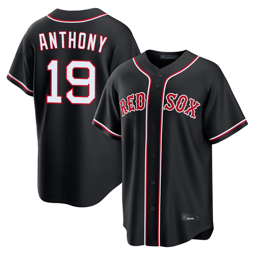 Choea B.Red Sox #19 Roman Anthony Player Black Out Home Game Stitched Jerseys