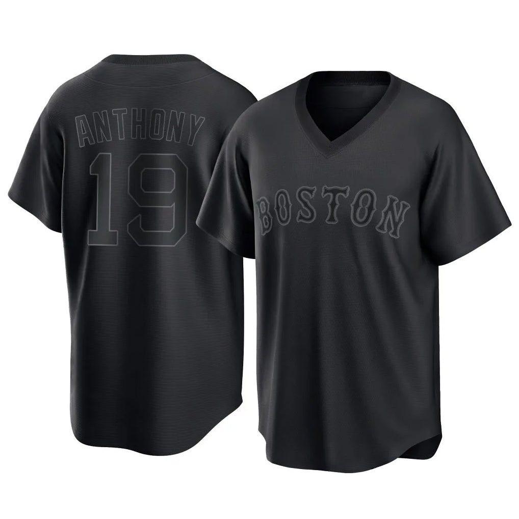 Choea B.Red Sox #19 Roman Anthony Player Black T-shirt Home Game Stitched Jerseys