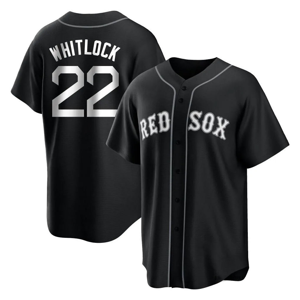 Choea B.Red Sox #22 Garrett Whitlock Player Black Home Game Stitched Jerseys