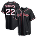 Choea B.Red Sox #22 Garrett Whitlock Player Black Out Home Game Stitched Jerseys