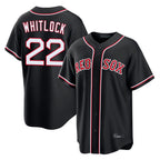 Choea B.Red Sox #22 Garrett Whitlock Player Black Out Home Game Stitched Jerseys