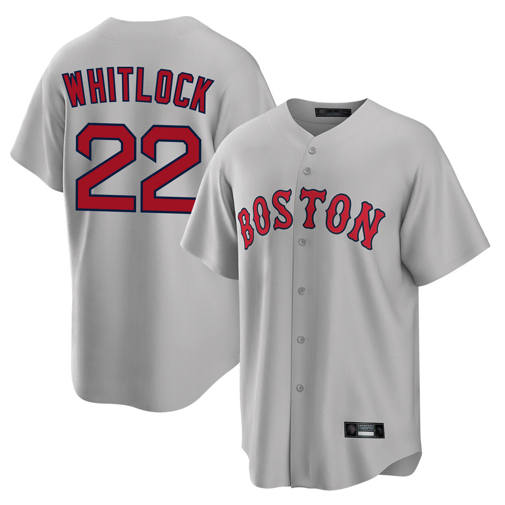 Choea B.Red Sox #22 Garrett Whitlock Player Gray Road Home Game Stitched Jerseys