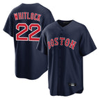 Choea B.Red Sox #22 Garrett Whitlock Player Navy Home Game Stitched Jerseys