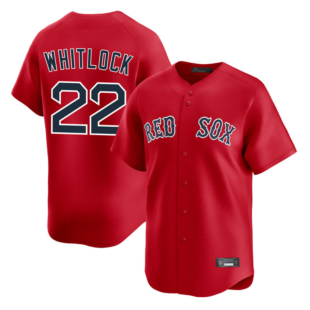 Choea B.Red Sox #22 Garrett Whitlock Player Red Limited Home Game Stitched Jerseys