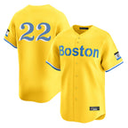 Choea B.Red Sox #22 Garrett Whitlock Player Yellow Limited Home Game Stitched Jerseys