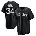 Choea B.Red Sox #34 David Ortiz Player Black Home Game Stitched Jerseys