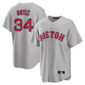 Choea B.Red Sox #34 David Ortiz Player Gray Road Home Game Stitched Jerseys