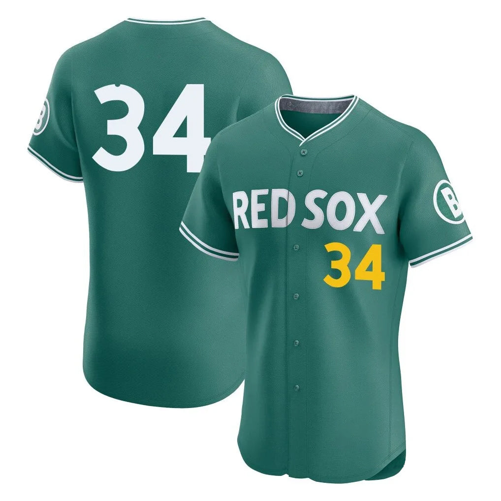Choea B.Red Sox #34 David Ortiz Player Green City Connect Limited Elite Home Game Stitched Jerseys