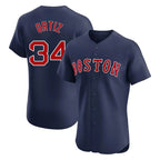 Choea B.Red Sox #34 David Ortiz Player Navy Limited Elite Home Game Stitched Jerseys