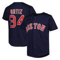 Choea B.Red Sox #34 David Ortiz Player Navy Mitchell & Ness Cooperstown Collection Mesh Home Stitched Jerseys