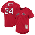 Choea B.Red Sox #34 David Ortiz Player Red Mitchell & Ness Cooperstown Collection Home Stitched Jerseys