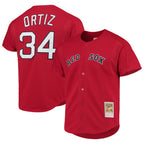 Choea B.Red Sox #34 David Ortiz Player Red Mitchell & Ness Cooperstown Collection Home Stitched Jerseys