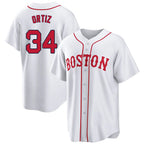 Choea B.Red Sox #34 David Ortiz Player White Game Home Stitched Jerseys