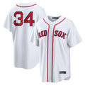 Choea B.Red Sox #34 David Ortiz Player White Home Game Stitched Jerseys