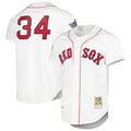 Choea B.Red Sox #34 David Ortiz Player White Mitchell & Ness Cooperstown Collection Mesh Home Stitched Jerseys