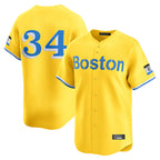 Choea B.Red Sox #34 David Ortiz Player Yellow Limited Home Game Stitched Jerseys