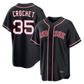 Choea B.Red Sox #35 Garrett Crochet Player Black Out Home Game Stitched Jerseys
