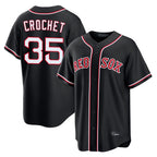 Choea B.Red Sox #35 Garrett Crochet Player Black Out Home Game Stitched Jerseys