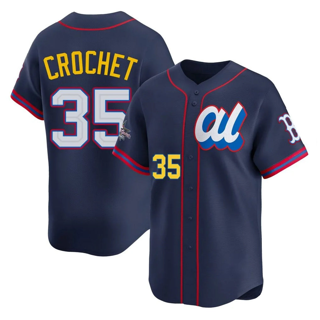 Choea B.Red Sox #35 Garrett Crochet Player Navy American League All-Star Edition Game Stitched Jerseys