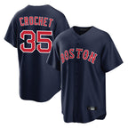 Choea B.Red Sox #35 Garrett Crochet Player Navy Home Game Stitched Jerseys