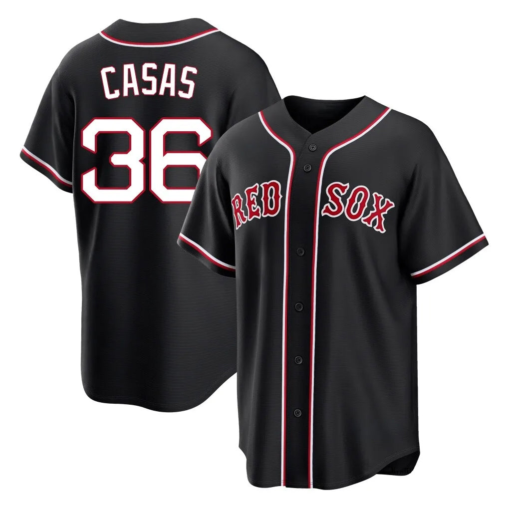 Choea B.Red Sox #36 Triston Casas Player Black Out Home Game Stitched Jerseys