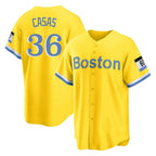 Choea B.Red Sox #36 Triston Casas Player Yellow Home Game Stitched Jersey