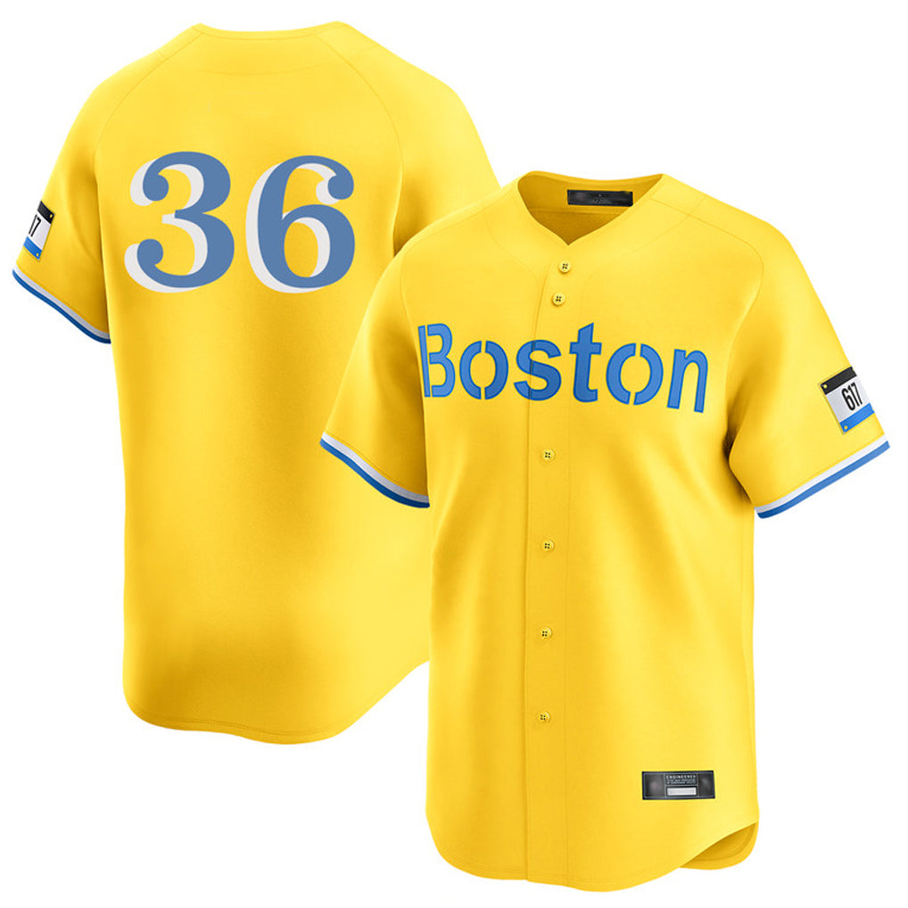 Choea B.Red Sox #36 Triston Casas Player Yellow Limited Home Game Stitched Jersey