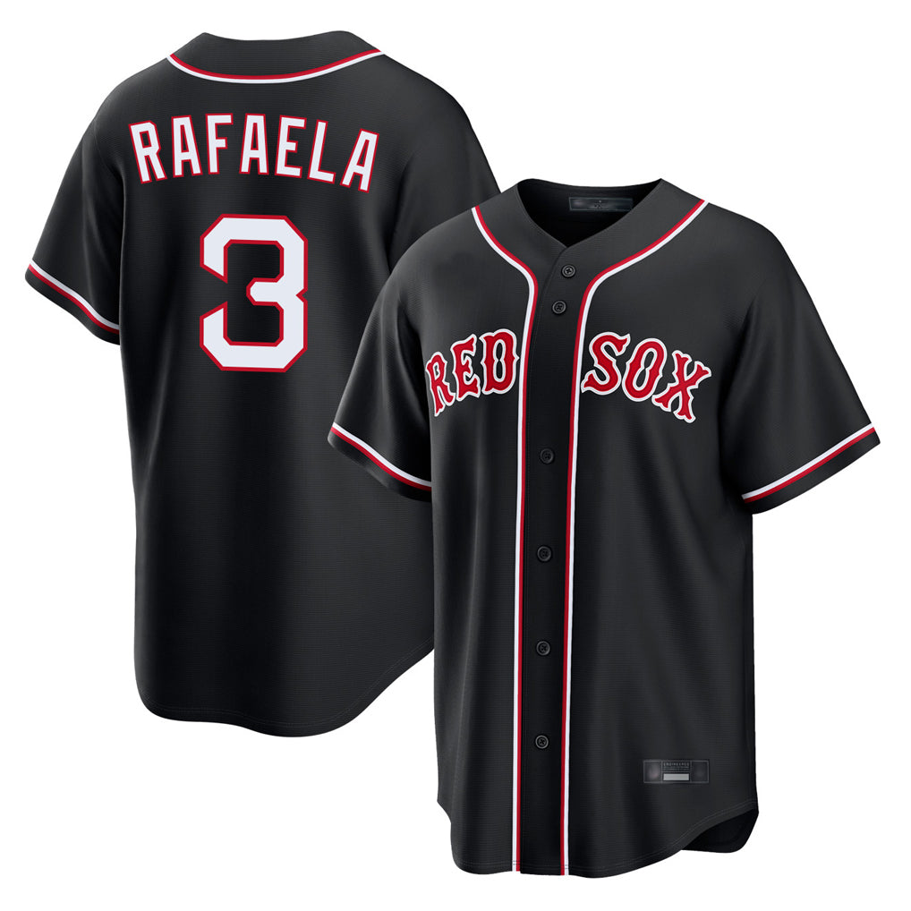 Choea B.Red Sox #3 Ceddanne Rafaela Player Black Out Home Game Stitched Jerseys