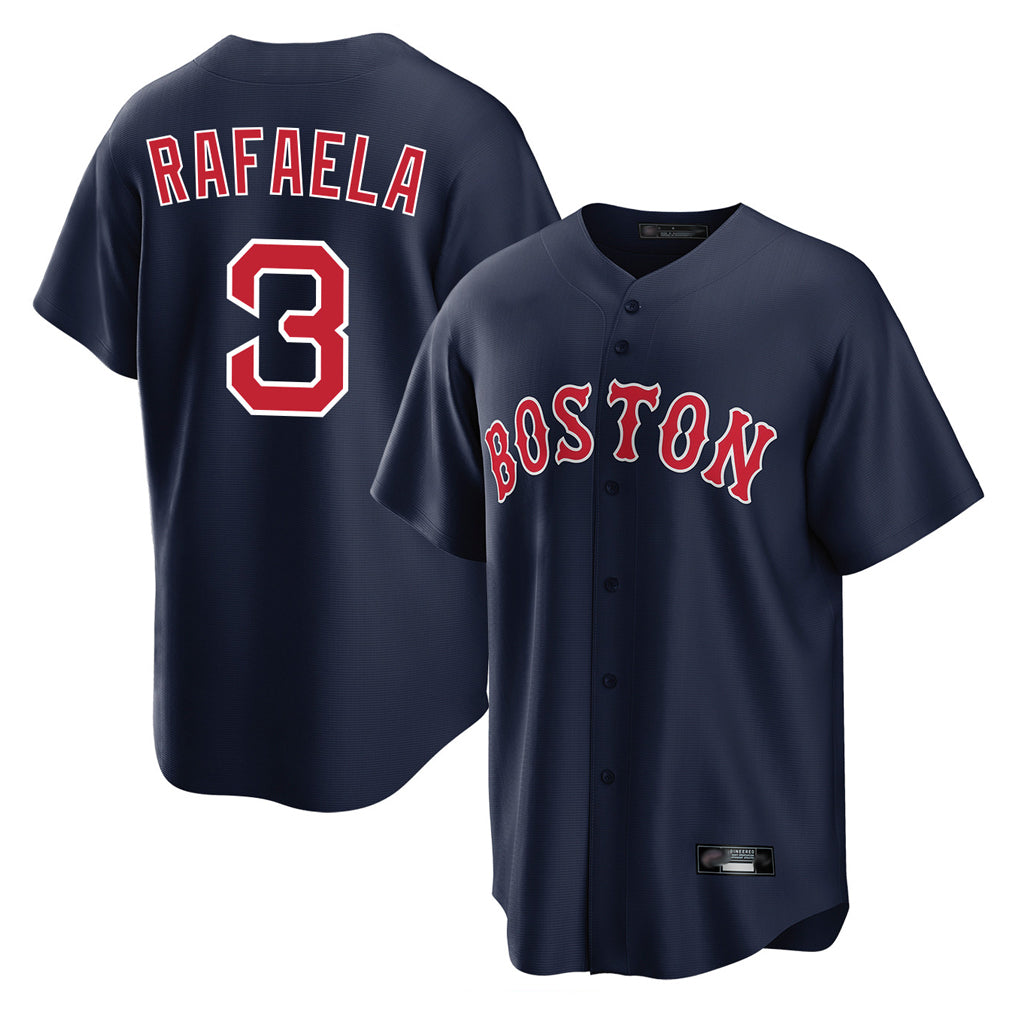 Choea B.Red Sox #3 Ceddanne Rafaela Player Navy Home Game Stitched Jersey