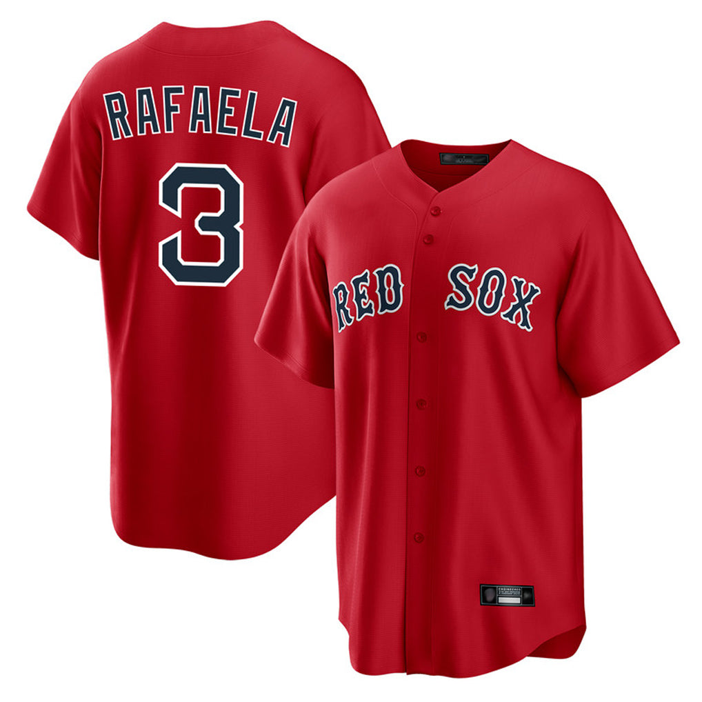 Choea B.Red Sox #3 Ceddanne Rafaela Player Red Home Game Stitched Jersey