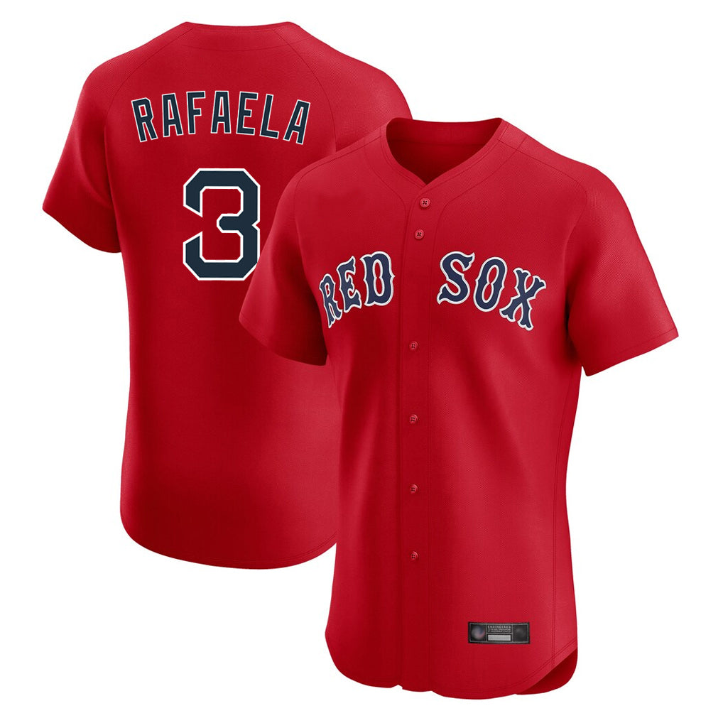 Choea B.Red Sox #3 Ceddanne Rafaela Player Red Limited Elite Home Game Stitched Jersey