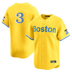 Choea B.Red Sox #3 Ceddanne Rafaela Player Yellow Limited Home Game Stitched Jersey