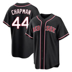 Choea B.Red Sox #44 Aroldis Chapman Player Black Out Home Game Stitched Jerseys