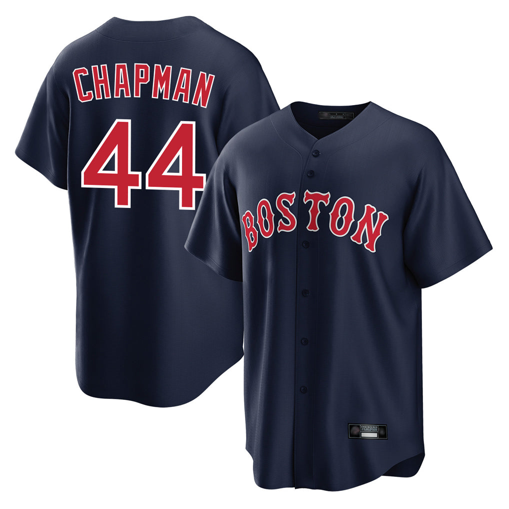 Choea B.Red Sox #44 Aroldis Chapman Player Navy Home Game Stitched Jerseys