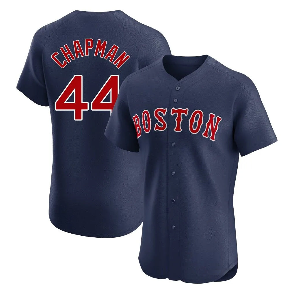 Choea B.Red Sox #44 Aroldis Chapman Player Navy Limited Elite Home Game Stitched Jerseys