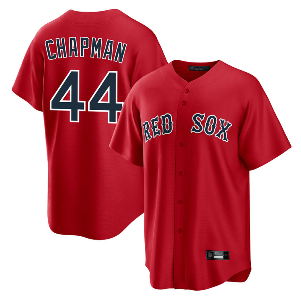Choea B.Red Sox #44 Aroldis Chapman Player Red Home Game Stitched Jerseys