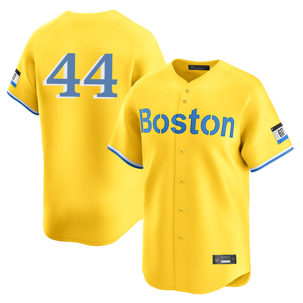 Choea B.Red Sox #44 Aroldis Chapman Player Yellow Limited Home Game Stitched Jerseys