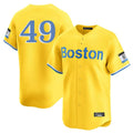 Choea B.Red Sox #49 Tim Wakefield Player Yellow Limited Home Game Stitched Jerseys