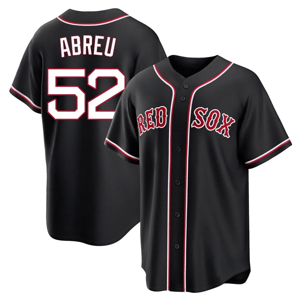 Choea B.Red Sox #52 Wilyer Abreu Player Black Out Home Game Stitched Jerseys