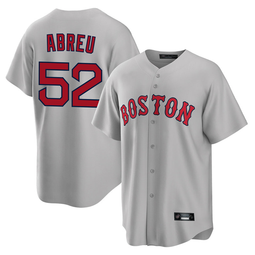 Choea B.Red Sox #52 Wilyer Abreu Player Gray Road Home Game Stitched Jerseys