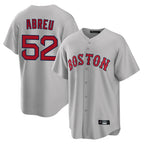 Choea B.Red Sox #52 Wilyer Abreu Player Gray Road Home Game Stitched Jerseys