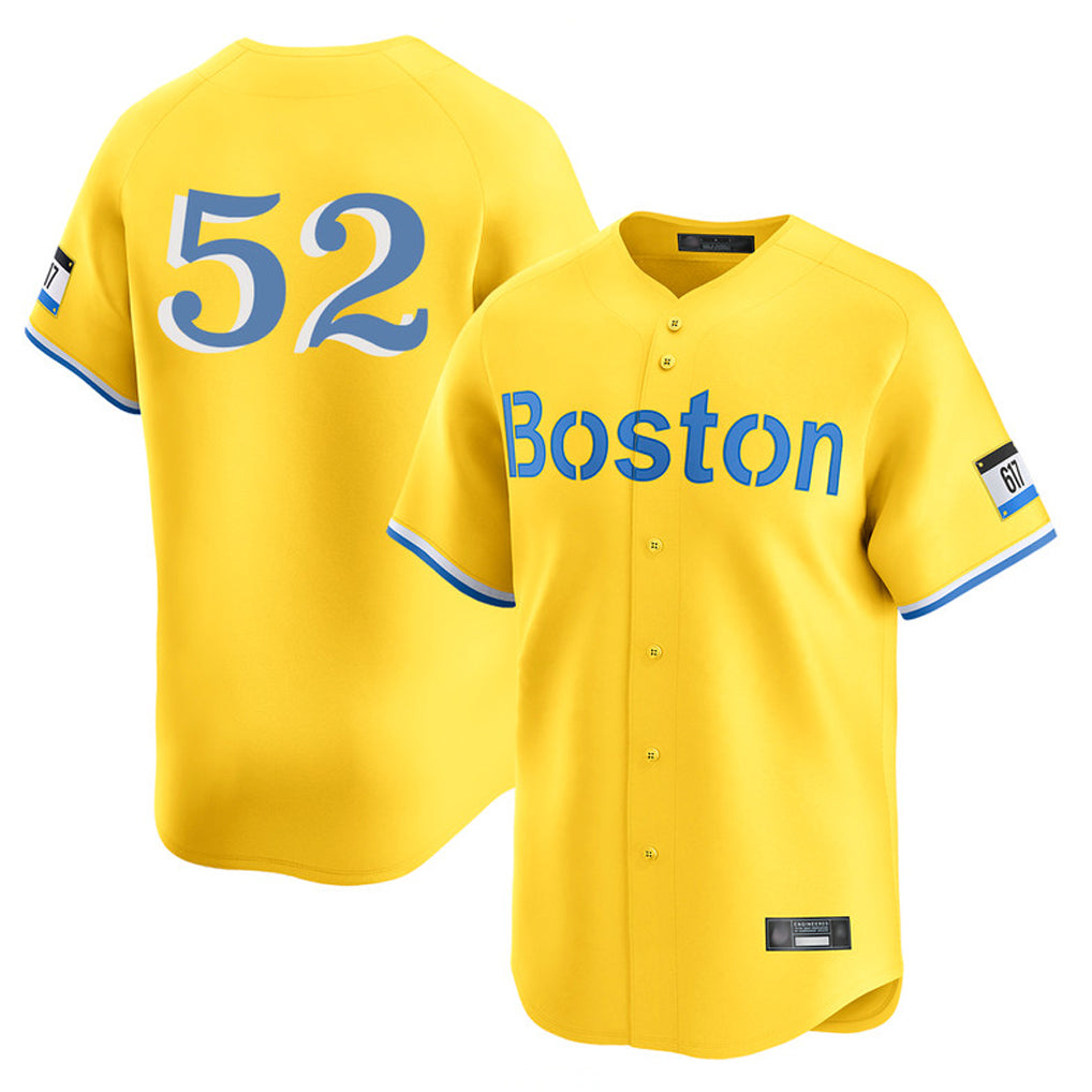 Choea B.Red Sox #52 Wilyer Abreu Player Yellow Limited Home Game Stitched Jerseys