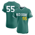 Choea B.Red Sox #55 Ranger Su¡§¡érez Player Green City Connect Limited Elite Home Game Stitched Jerseys