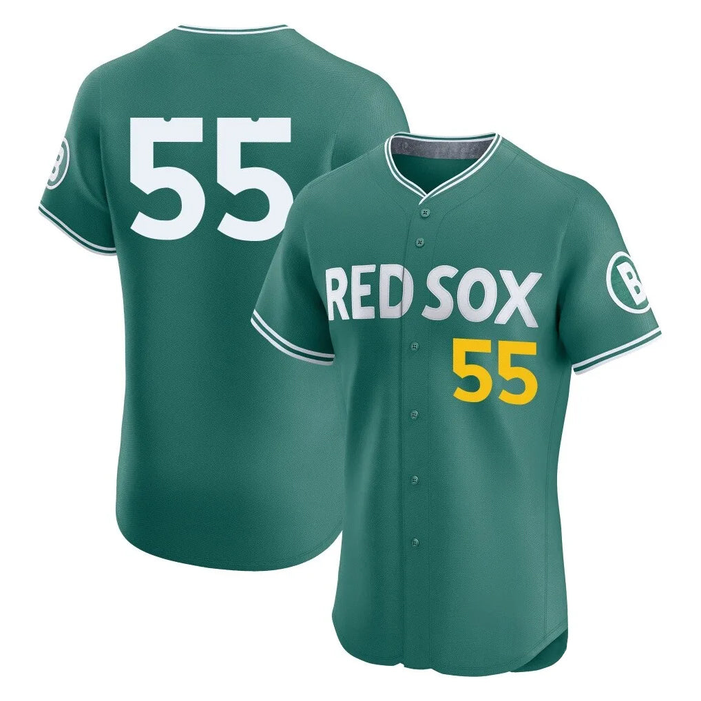 Choea B.Red Sox #55 Ranger Su¡§¡érez Player Green City Connect Limited Elite Home Game Stitched Jerseys