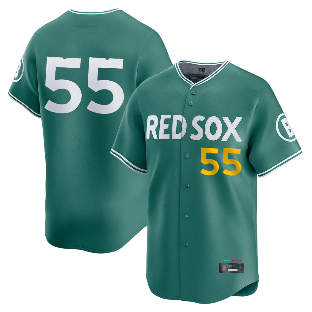 Choea B.Red Sox #55 Ranger Su¡§¡érez Player Green City Connect Limited Home Game Stitched Jerseys