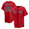 Choea B.Red Sox #55 Ranger Su¡§¡érez Player Red Home Game Stitched Jerseys