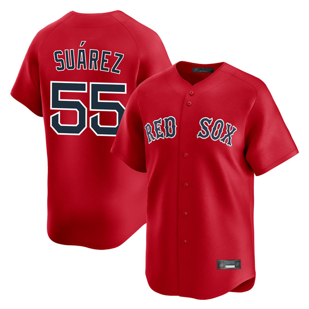 Choea B.Red Sox #55 Ranger Su¡§¡érez Player Red Limited Home Game Stitched Jerseys