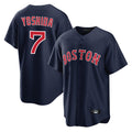 Choea B.Red Sox #7 Masataka Yoshida Player Navy Home Game Stitched Jersey