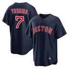Choea B.Red Sox #7 Masataka Yoshida Player Navy Home Game Stitched Jersey