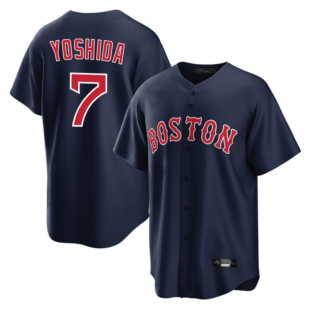Choea B.Red Sox #7 Masataka Yoshida Player Navy Home Game Stitched Jersey
